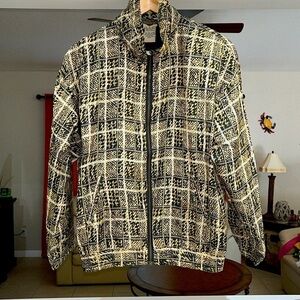 Vintage 80’s Out Brook Silk Chain Print Jacket Size M